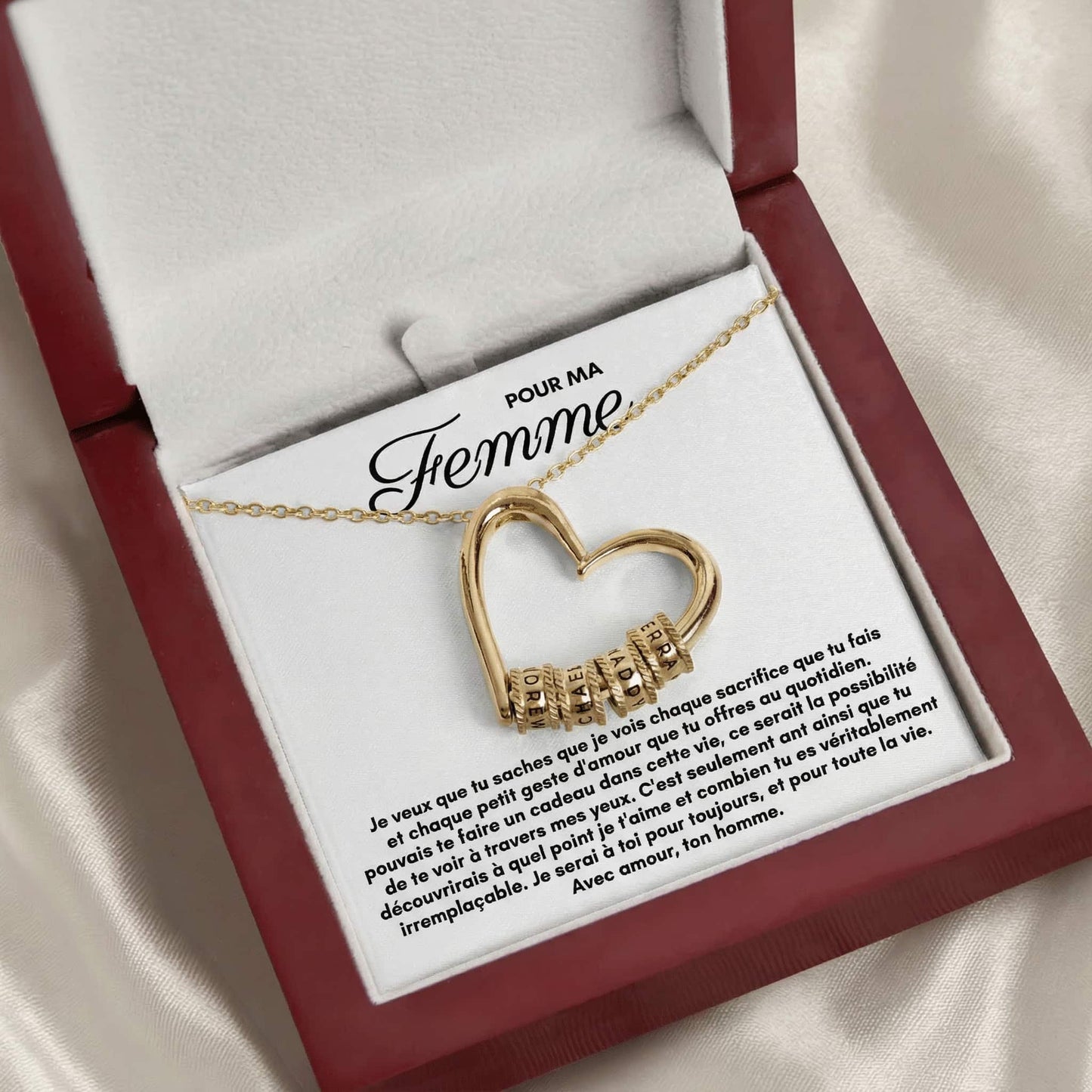 Collier "Le coeur de la famille" - Pour ma femme